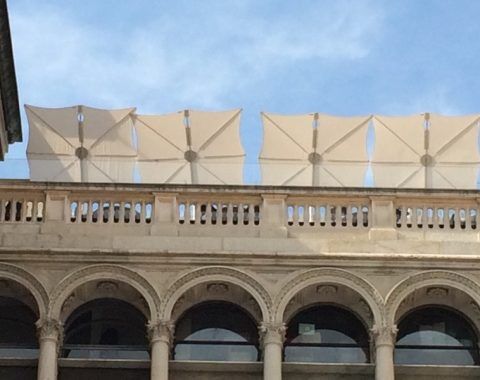 3m Square Spectra Commercial Cantilever Umbrellas Rooftop