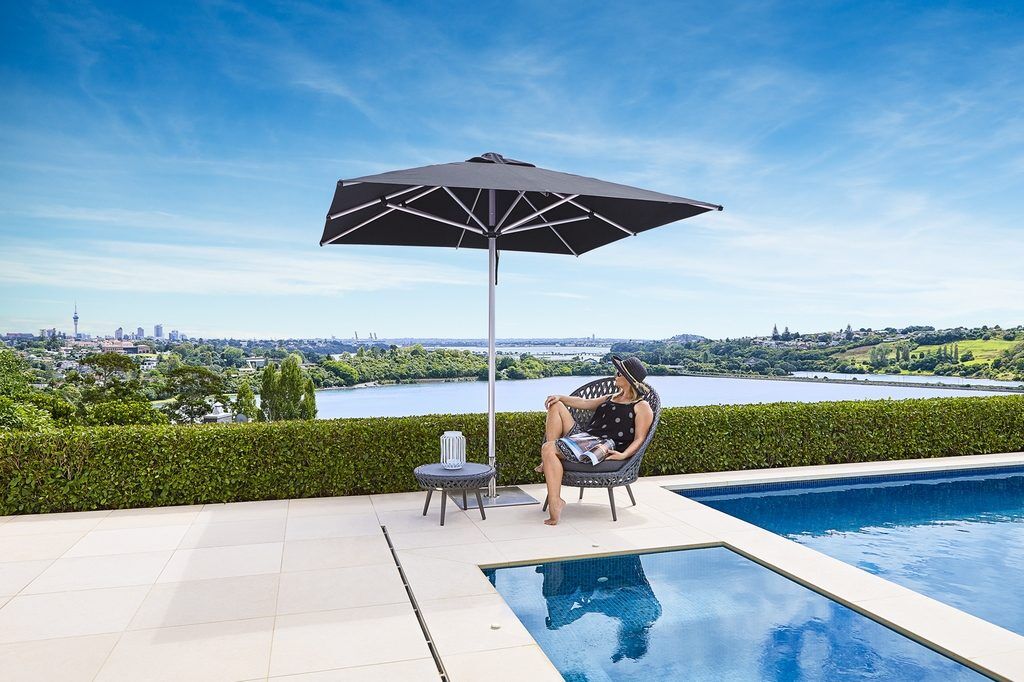 Monaco 2.5m Squ Black Medres Outdoor Umbrella