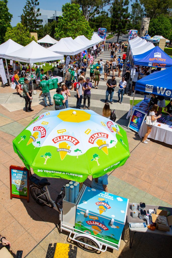 Ben Jerrys branded beach umbrella x