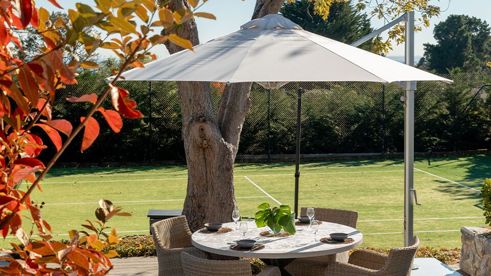best patio umbrella cantilever with rotation Deconk 9' X 12' LED Lights Outdoor Umbrellas even in the warmest weather The 10 Best Cantilever Umbrellas